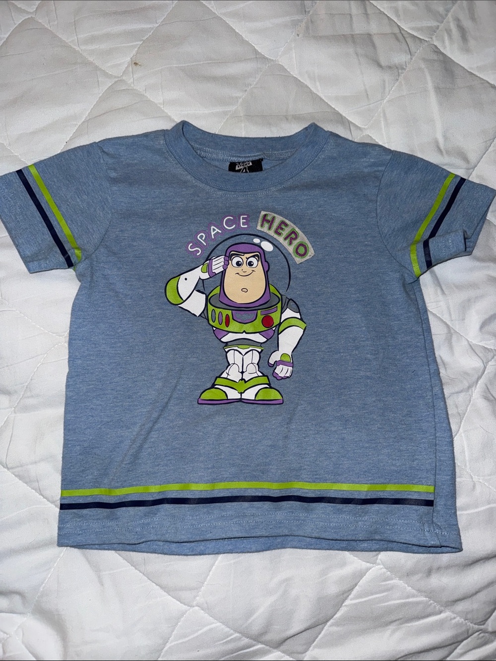 2T Pixar Toy Story 4 Blue 'Space Hero' Buzz Lightyear Graphic Kids Tee